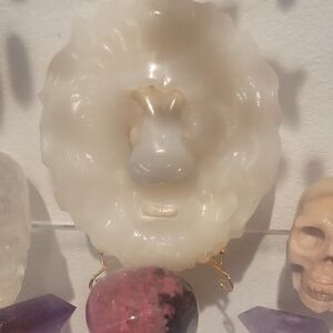 White Lion Face Wall Decor